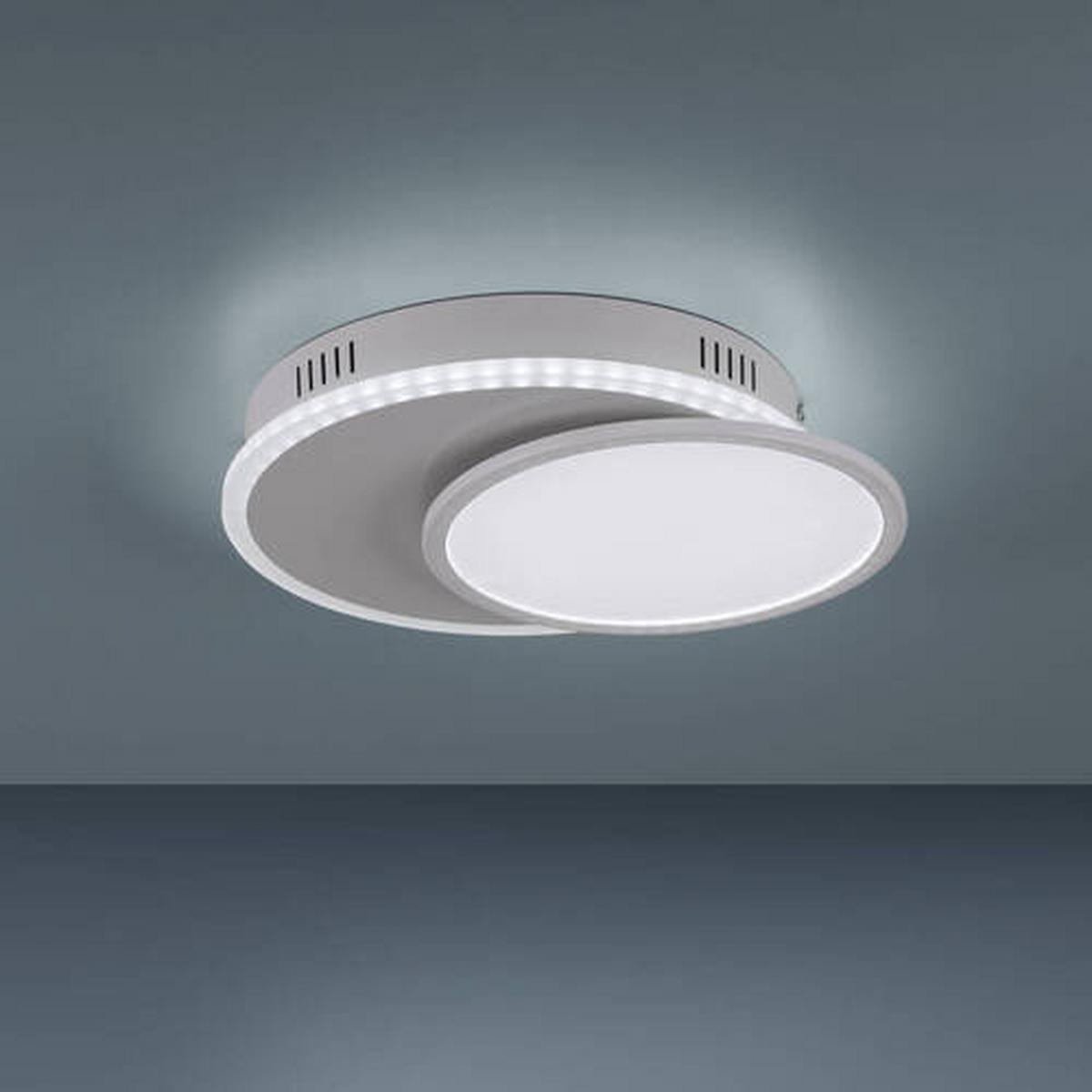 LED-Deckenleuchte Arenda L: 45 cm dimmbar mit Farbwechsler - Weiß, Design, Kunststoff/Metall (45/33/7,5cm)