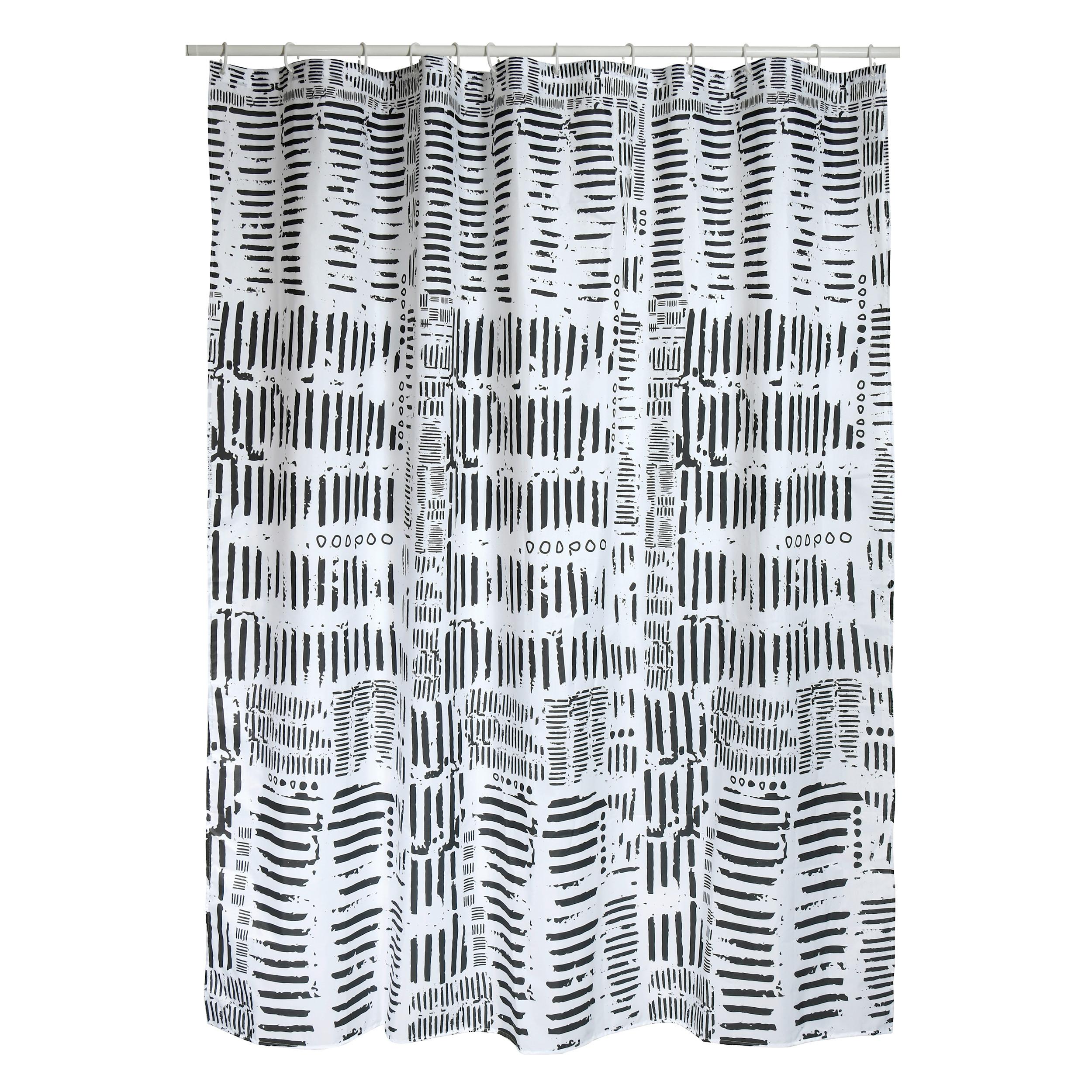Duschvorhang in Schwarz Textil/Mischgewebe - Schwarz, Basics, Textil (180/200cm) - Spirella