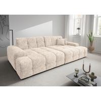 Bigsofa Bosco, Creme B: 304 cm - Creme/Schwarz, MODERN, Textil (304/87/155cm) - Livetastic