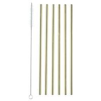TRINKHALM ECHTWERK EDELSTAHL-TRINKHALME - Goldfarben, Design, Metall (0,6/21,5cm) - Echtwerk