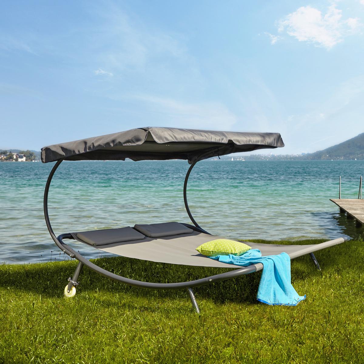 Napozóágy Sintra - szürke, Modern, műanyag/textil (200/165/200cm) - Luca Bessoni