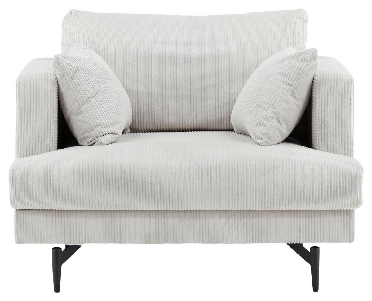 Sessel Sofia - Beige, Design, Textil/Metall (104/82/92cm) - Livetastic