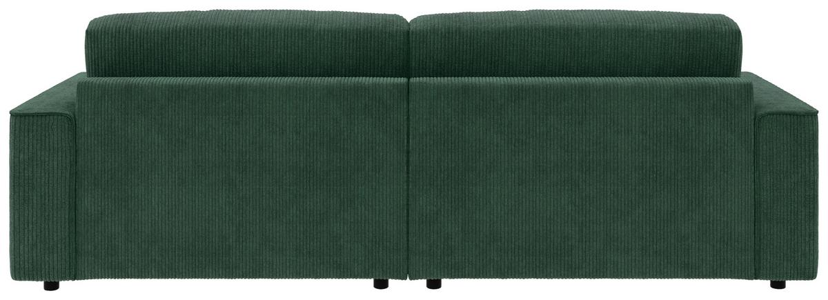 Ecksofa Chance Dunkelgrün S: 265x164 cm - Dunkelgrün/Schwarz, MODERN, Textil (265/164cm) - Trendmanufaktur
