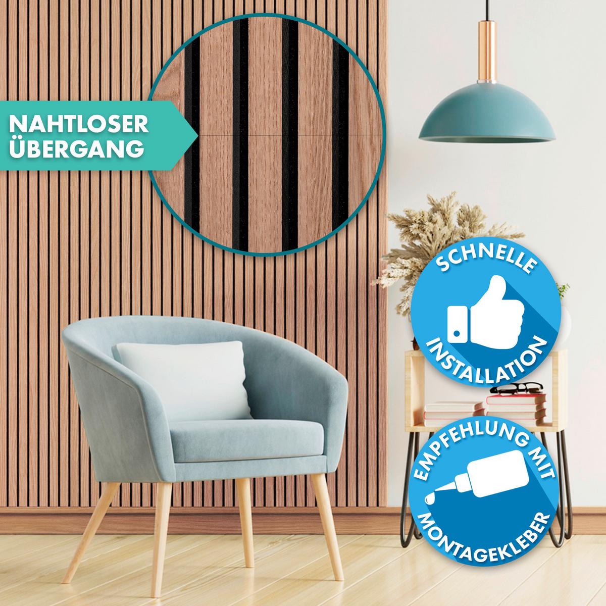 Akustikpaneel Akustikpaneel - Eichefarben, Basics, Holzwerkstoff (60/118cm)