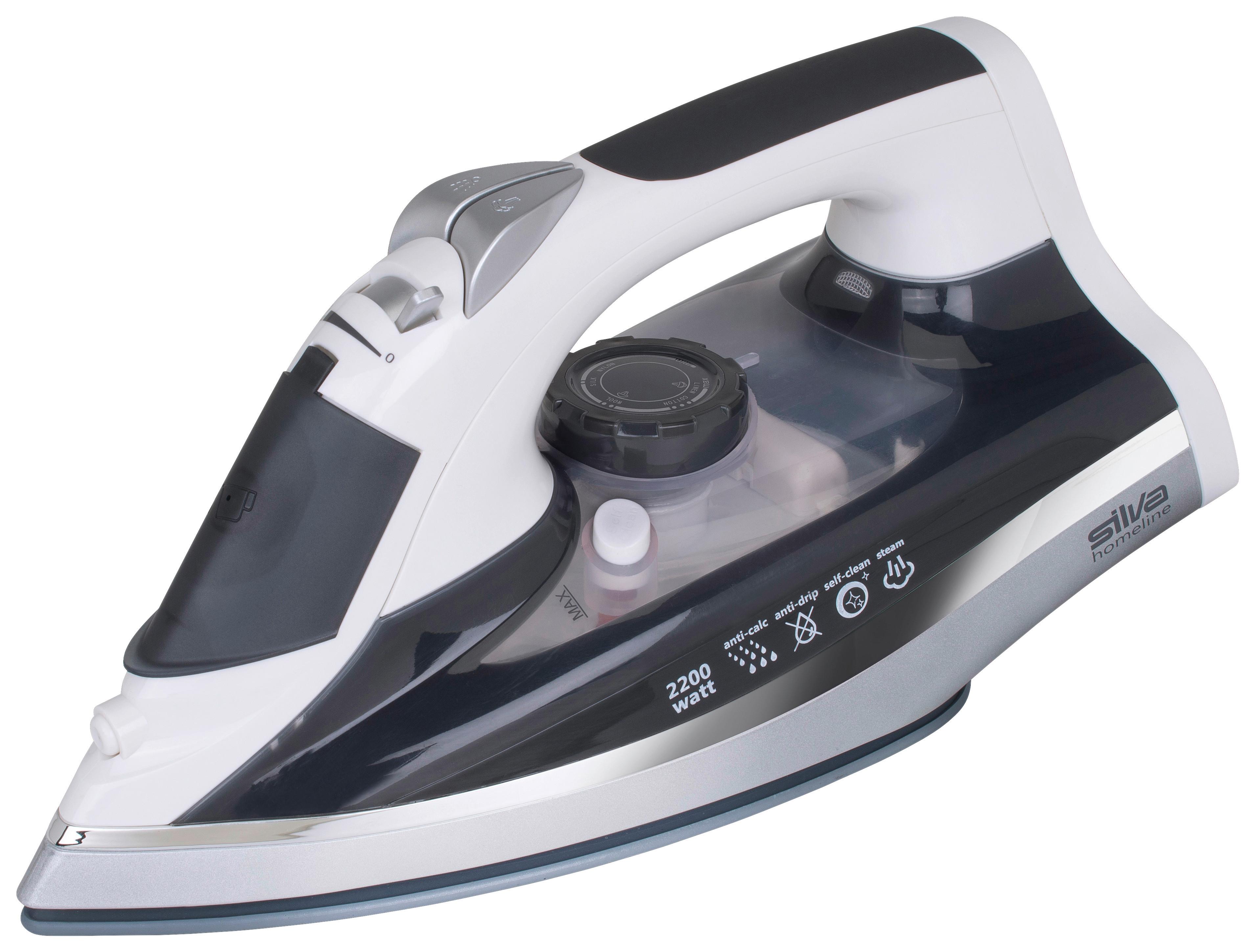 Dampfbügeleisen Silva Anthrazit/schwarz/weiß 2200 W - Anthrazit/Schwarz, Basics, Keramik/Kunststoff (17,8/17,8/33,7cm) - Silva Homeline