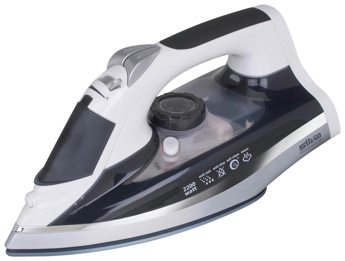 Dampfbügeleisen Silva Anthrazit/schwarz/weiß 2200 W - Anthrazit/Schwarz, Basics, Keramik/Kunststoff (17,8/17,8/33,7cm) - Silva Homeline
