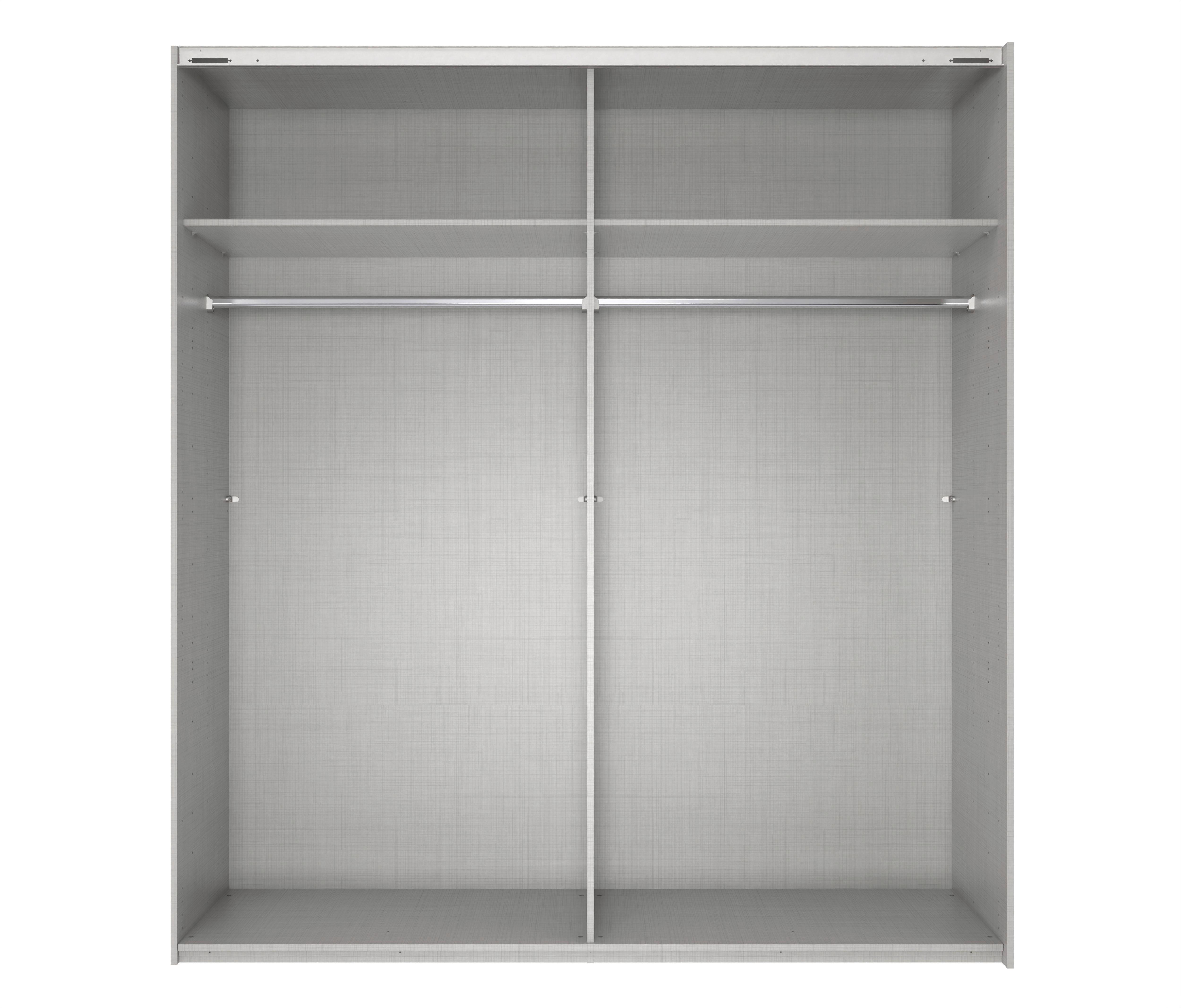 Šatní skříň KATAR - bílá/barvy zlata, Moderní, kov/kompozitní dřevo (225/208/64cm) - Mömax