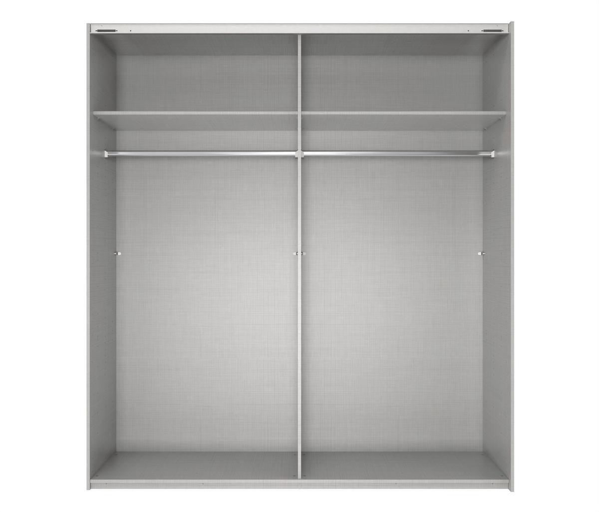 Šatní skříň KATAR - bílá/barvy zlata, Moderní, kov/kompozitní dřevo (225/208/64cm) - Mömax