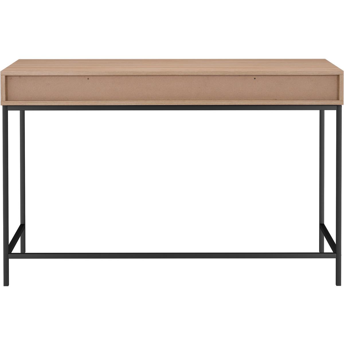 Schreibtisch Celine Naturfarben 120 Cm - Schwarz/Naturfarben, Design, Holzwerkstoff/Metall (120/76/50cm) - MID.YOU