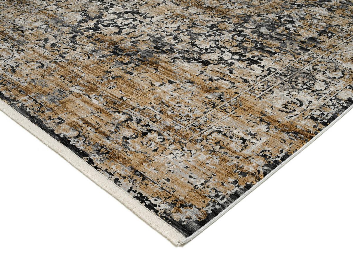 Webteppich Grau/Goldfarben Le Mans 80x150 cm - Goldfarben/Grau, Design, Textil (80/150cm) - Dieter Knoll