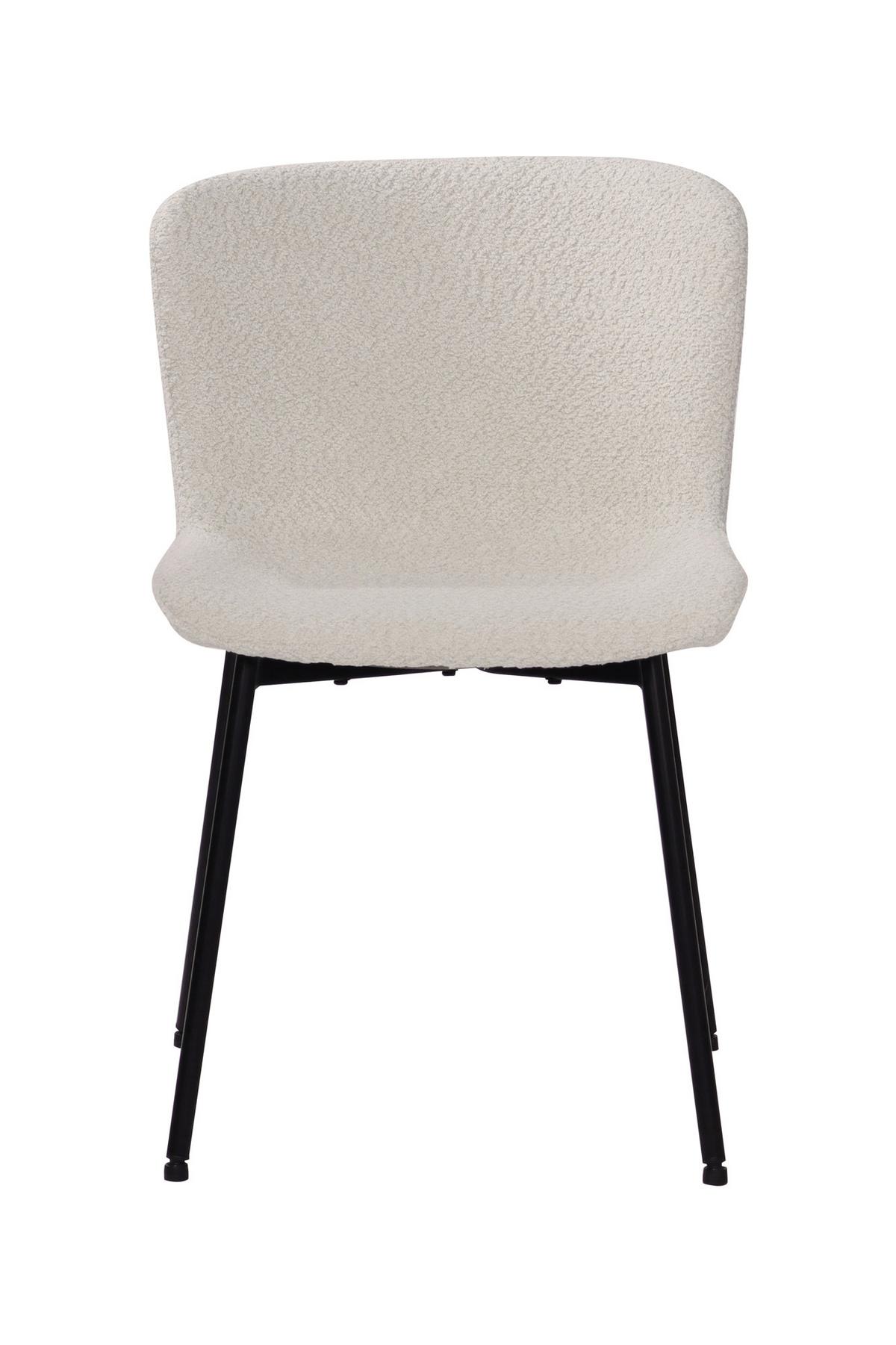 STUHL-SET Schwarz/Weiß 2-teilig - Schwarz/Weiß, MODERN, Textil/Metall (48/83/59cm) - MID.YOU