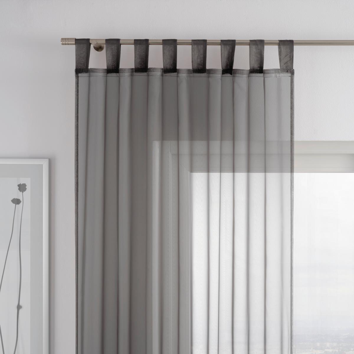 ZÁVĚS S POUTKY Hanna 2ks/bal.,140/245cm - antracitová, textil (140/245cm) - Based