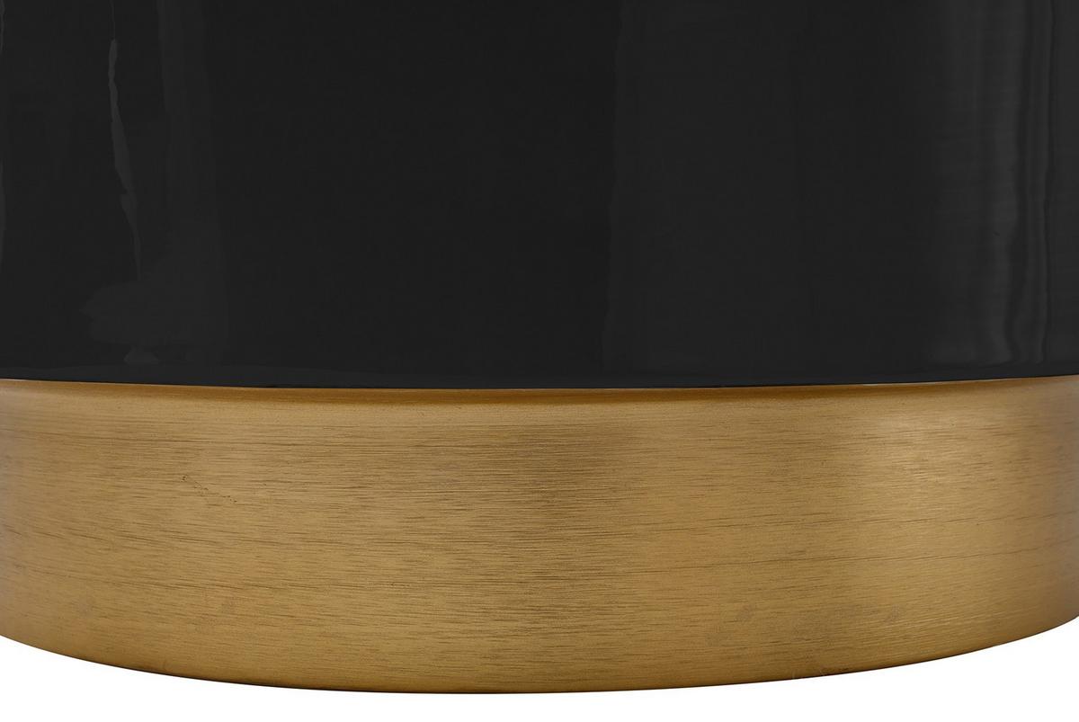 Beistelltisch Deco Schwarz, Goldfarben L: 51,5cm - Goldfarben/Schwarz, Design, Metall (51,5/43/51,5cm) - Kayoom