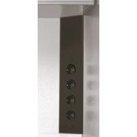 STECKDOSENELEMENT SALOME - Schwarz, Basics, Metall (58cm)
