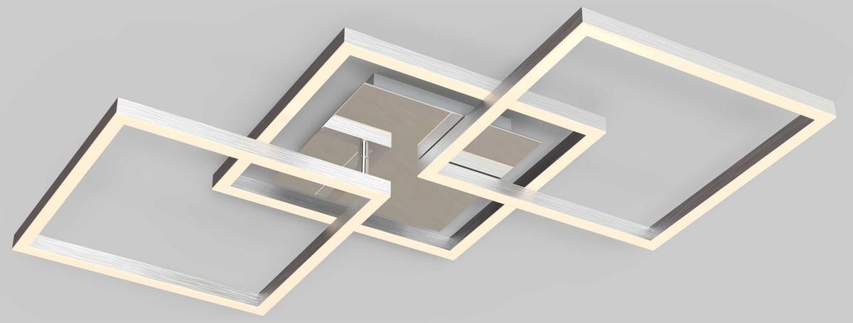 LED-Deckenleuchte 3000k, 5440lm - Silberfarben, Basics, Kunststoff/Metall (76/36,5/7,46cm) - Luca Bessoni