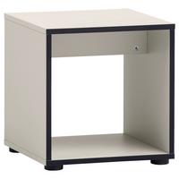 HOCKER Edda, Beige B: 40 cm - Beige/Schwarz, Design, Holzwerkstoff (40/42/40cm) - MID.YOU
