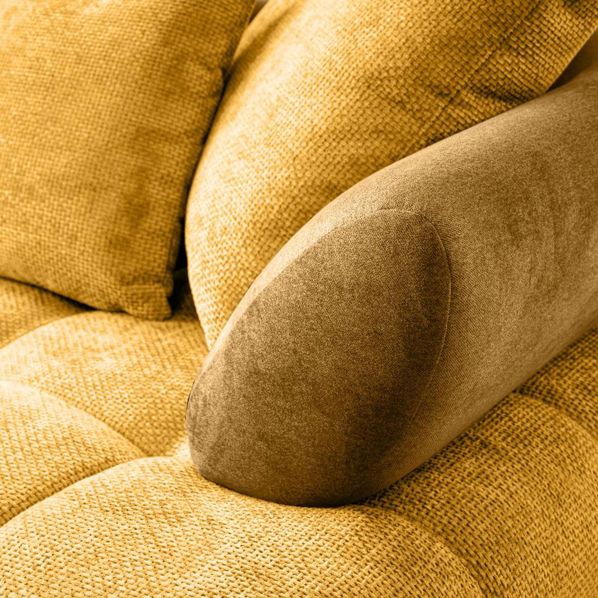 LARGO, levá, curry žlutá, potřeba šířky dveří 90 cm - curry žlutá/černá, Moderní, kov/textil (184/262cm)