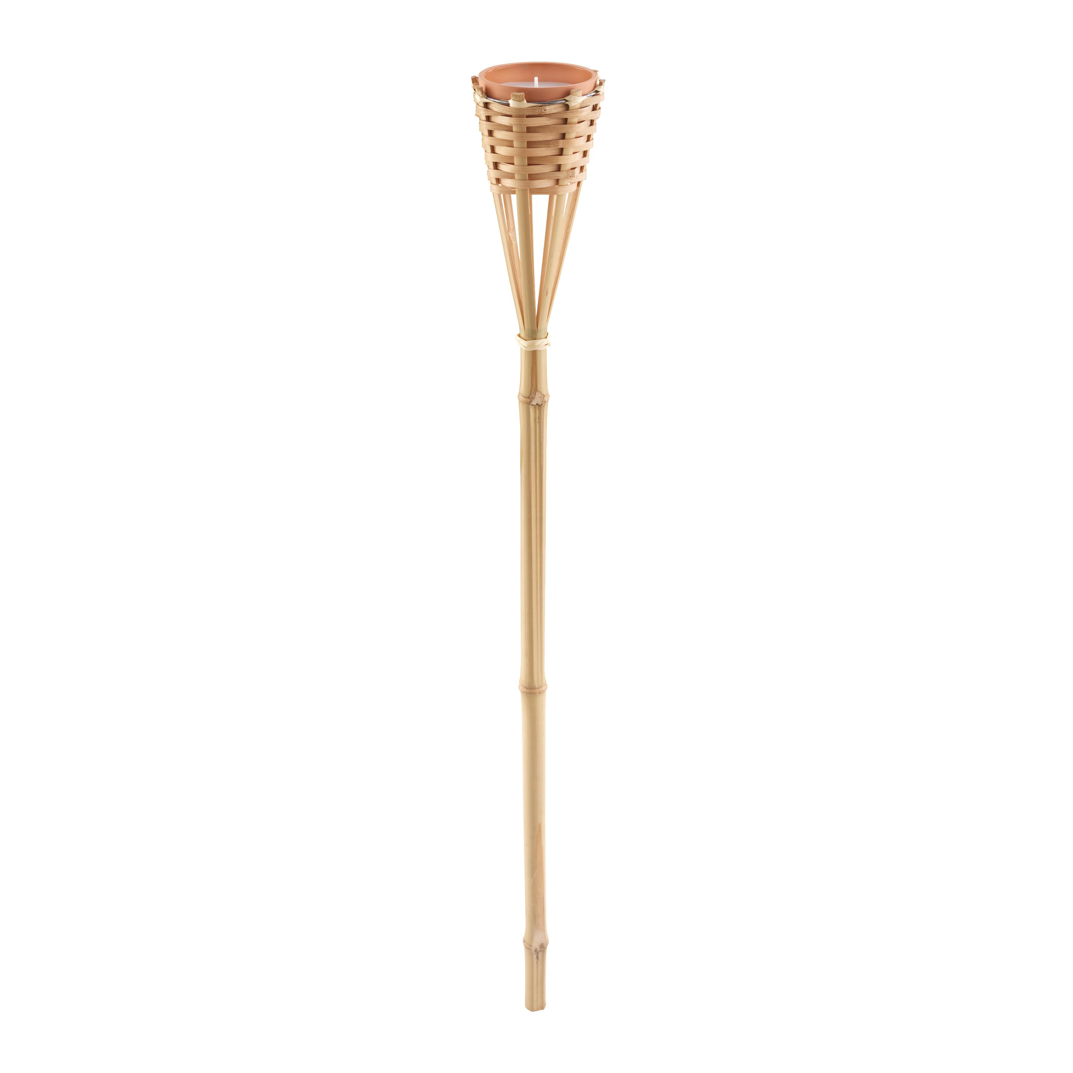 Záhradná fakľa vôňa citronela - svetlohnedá, Konventionell, drevo (76cm) - Mömax