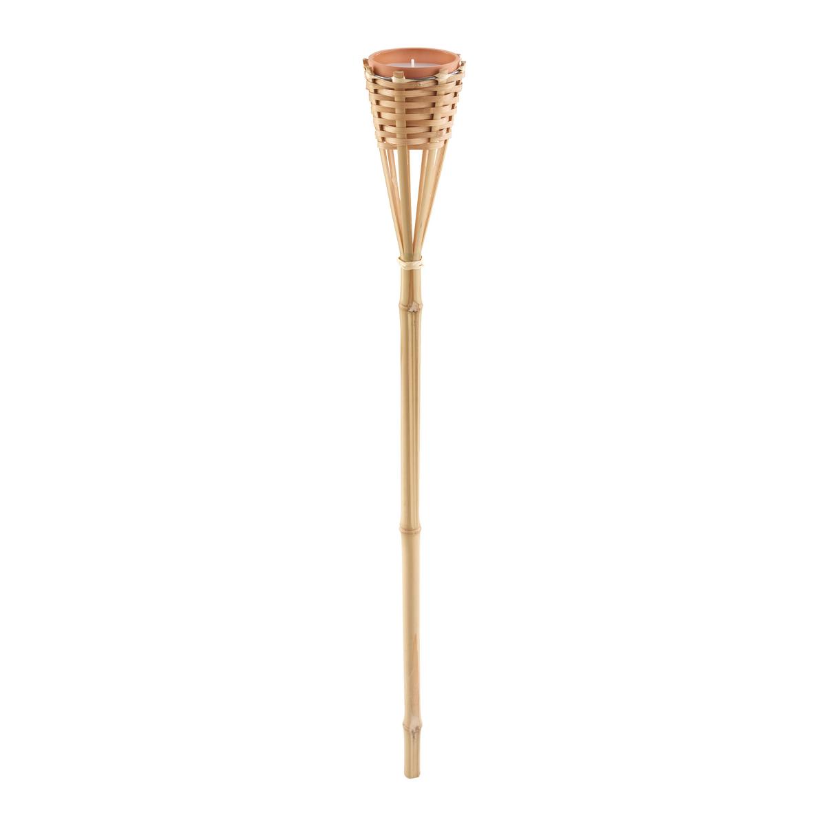 Záhradná fakľa vôňa citronela - svetlohnedá, Konventionell, drevo (76cm) - Mömax