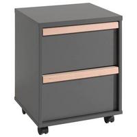 Rollcontainer London Anthrazit Bht: 48,1x60x44 Cm - Anthrazit, MODERN, Holzwerkstoff (48,1/60/44cm) - MID.YOU