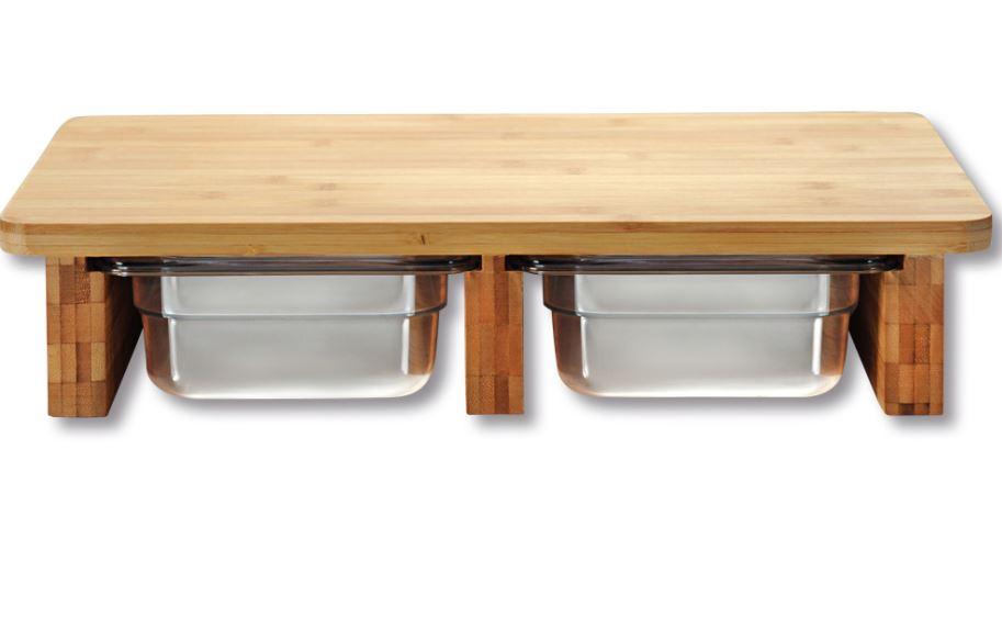 Schneidebrett Aus Holz Mit 2 Auffangschalen L/b: 42/28,5 Cm - Naturfarben, Basics, Holz (42/28,5/8,5cm) - Kesper