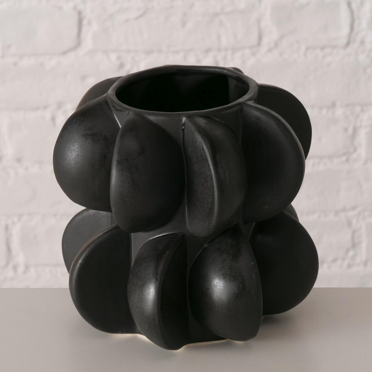 Váza MERITT I - černá, Moderní, keramika (16,5/15,3cm) - Mömax