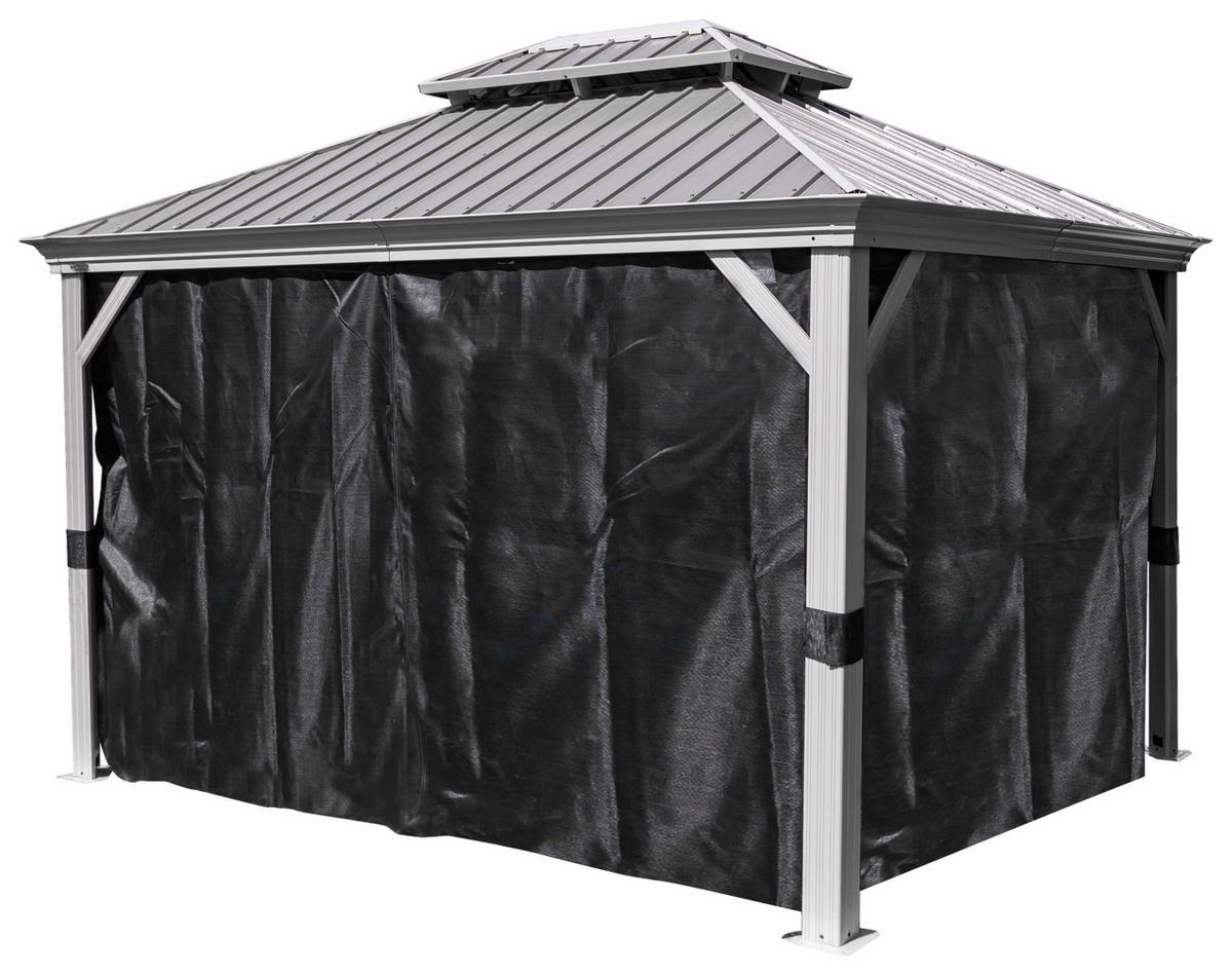 Pavillon Messina 483x363 cm wetterfest Gartenpavillon - Champagner, Basics, Metall (483/307/363cm)
