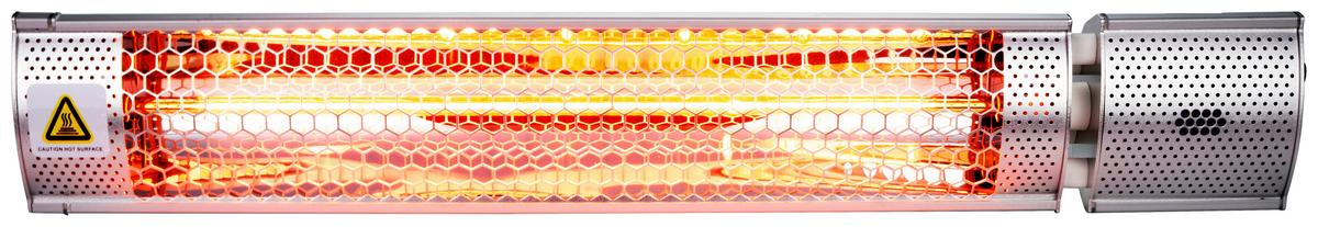 Halogenheizstrahler Heater Wall 2000w Gold Halogen - Silberfarben, Basics, Metall (67,5/10,5/7,5cm)