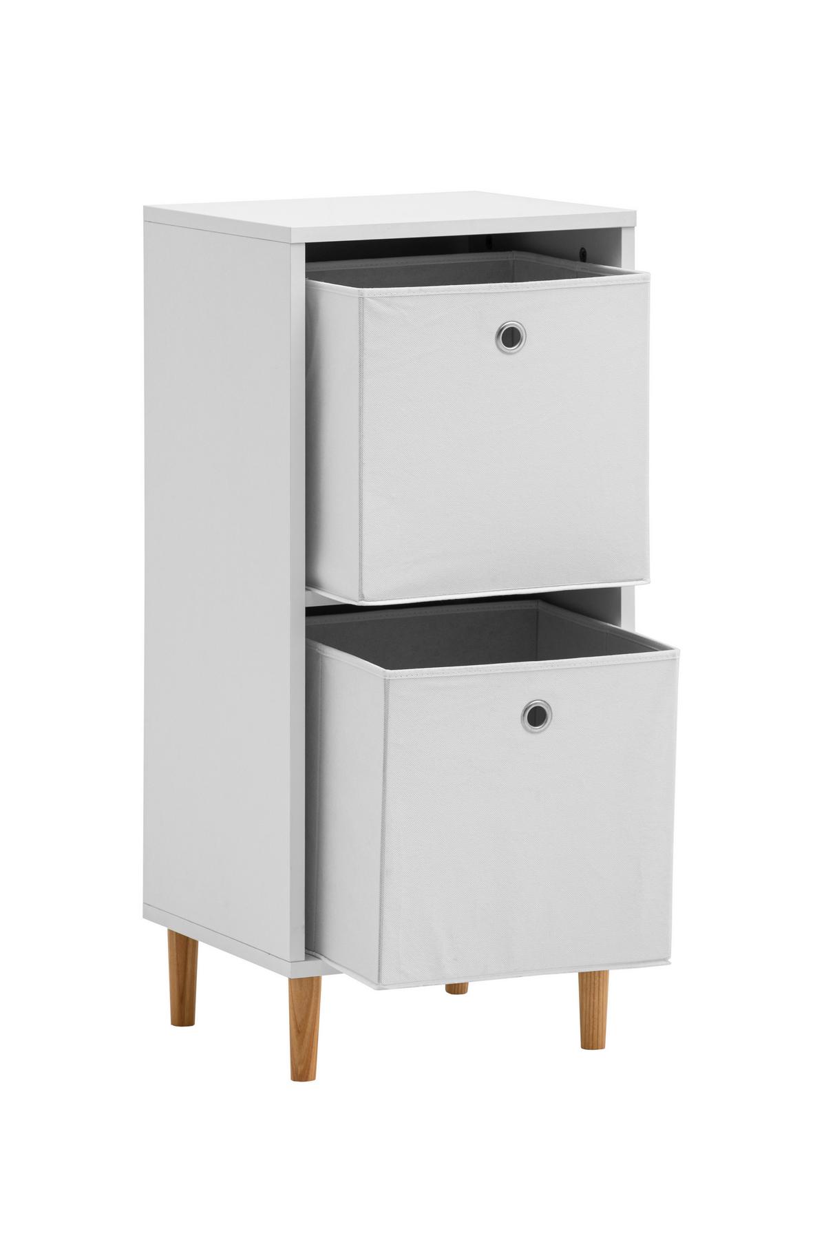 Aktenregal Torge Weiß B: 38,2cm - Weiß, MODERN, Holzwerkstoff (38,2/84,8/38,2cm) - Livetastic