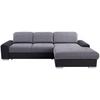 Ecksofa Mit Schlaffunktion + Bettkasten Malaga, Webstoff - Silberfarben/Graphitfarben, KONVENTIONELL, Textil (286/203cm) - Ondega
