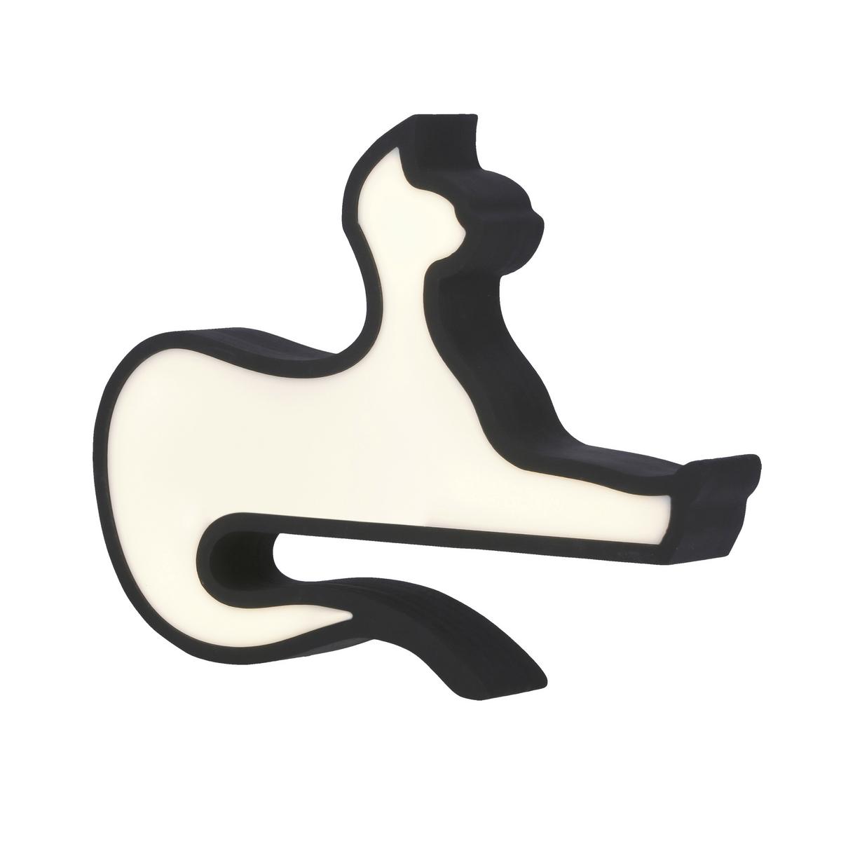 Kindertischleuchte 41-11817 Cat - Schwarz, Basics, Holzwerkstoff/Kunststoff (28.5/3.5/20.5cm)