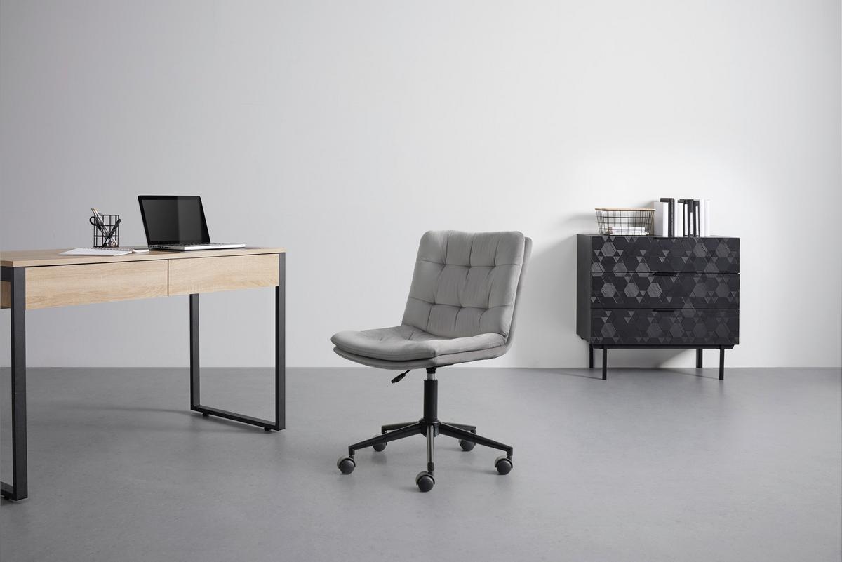 Kancelárska stolička EASY II -EXKLUSIV- - čierna/sivá, Konventionell, kov/textil (44/92-102/53cm) - Mömax