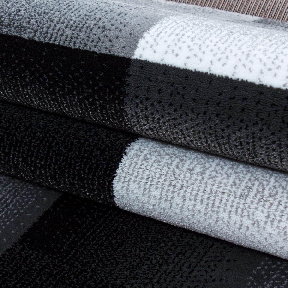 Flachwebteppich Miami - Schwarz, Design, Textil (140/200cm) - Novel