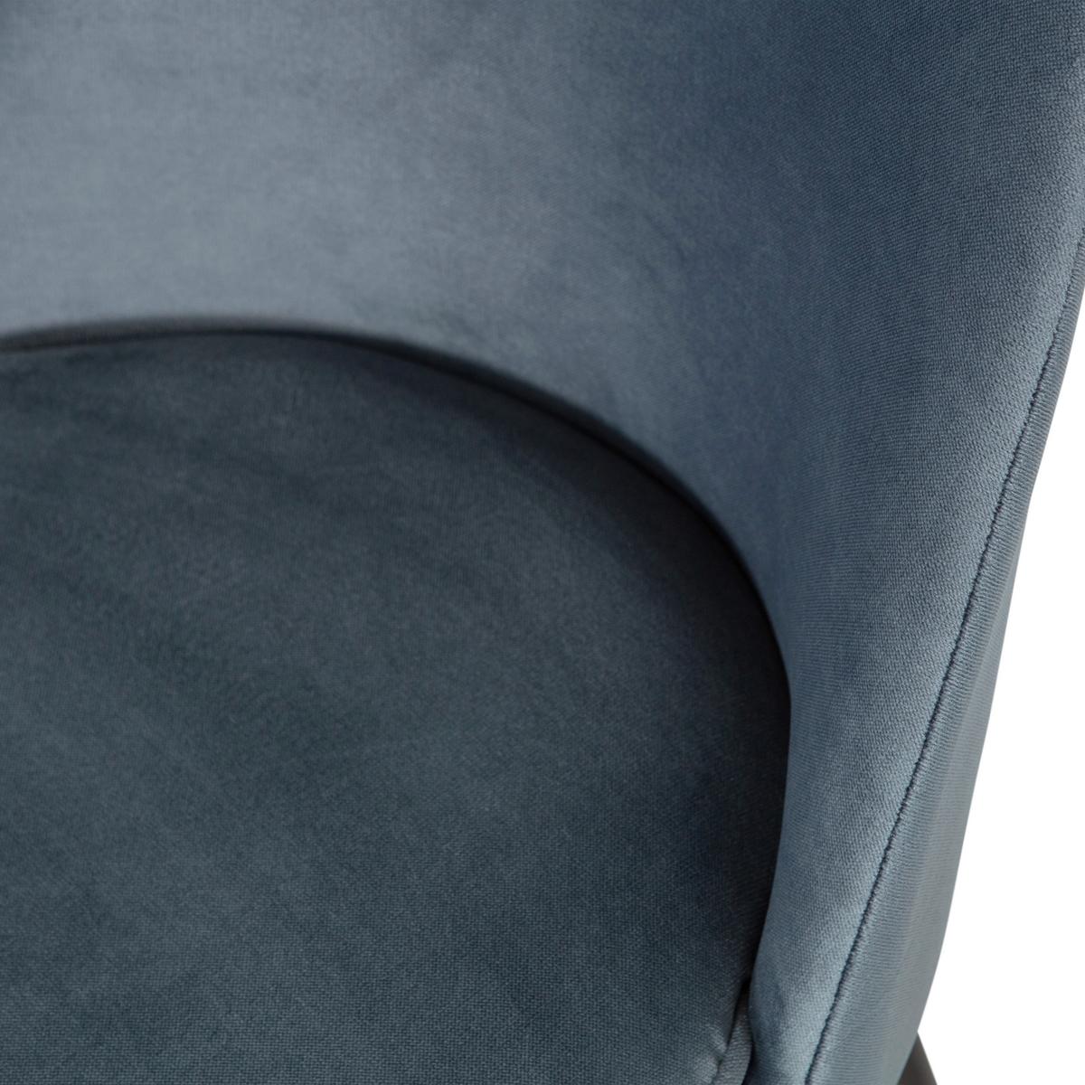 Stuhl-Set Vogue Blau B: 50cm - Blau/Schwarz, MODERN, Textil/Metall (50/83/57cm) - Livetastic