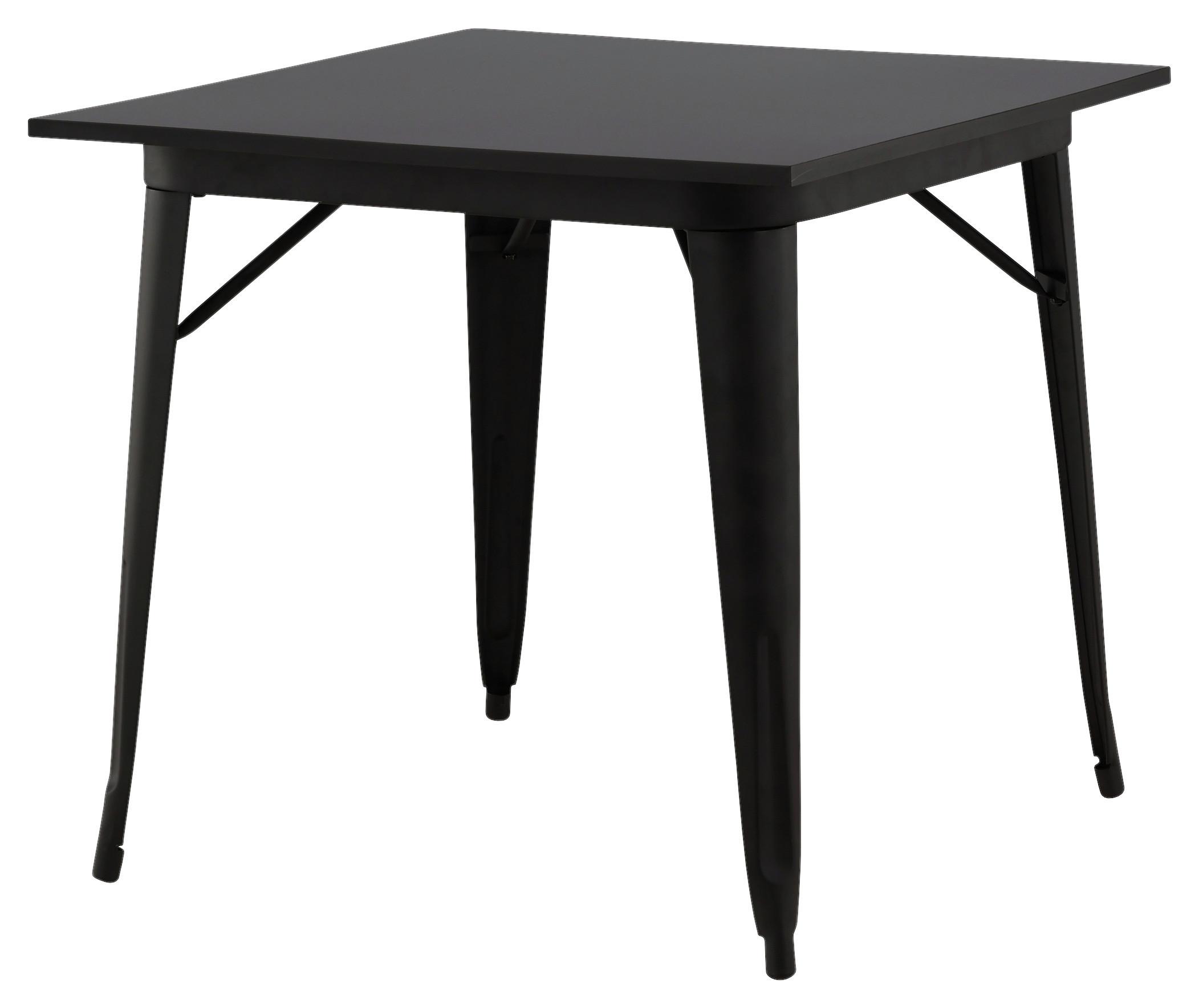 Esstisch Tempe - Schwarz, Design, Holz/Holzwerkstoff (80/80/75cm) - Livetastic