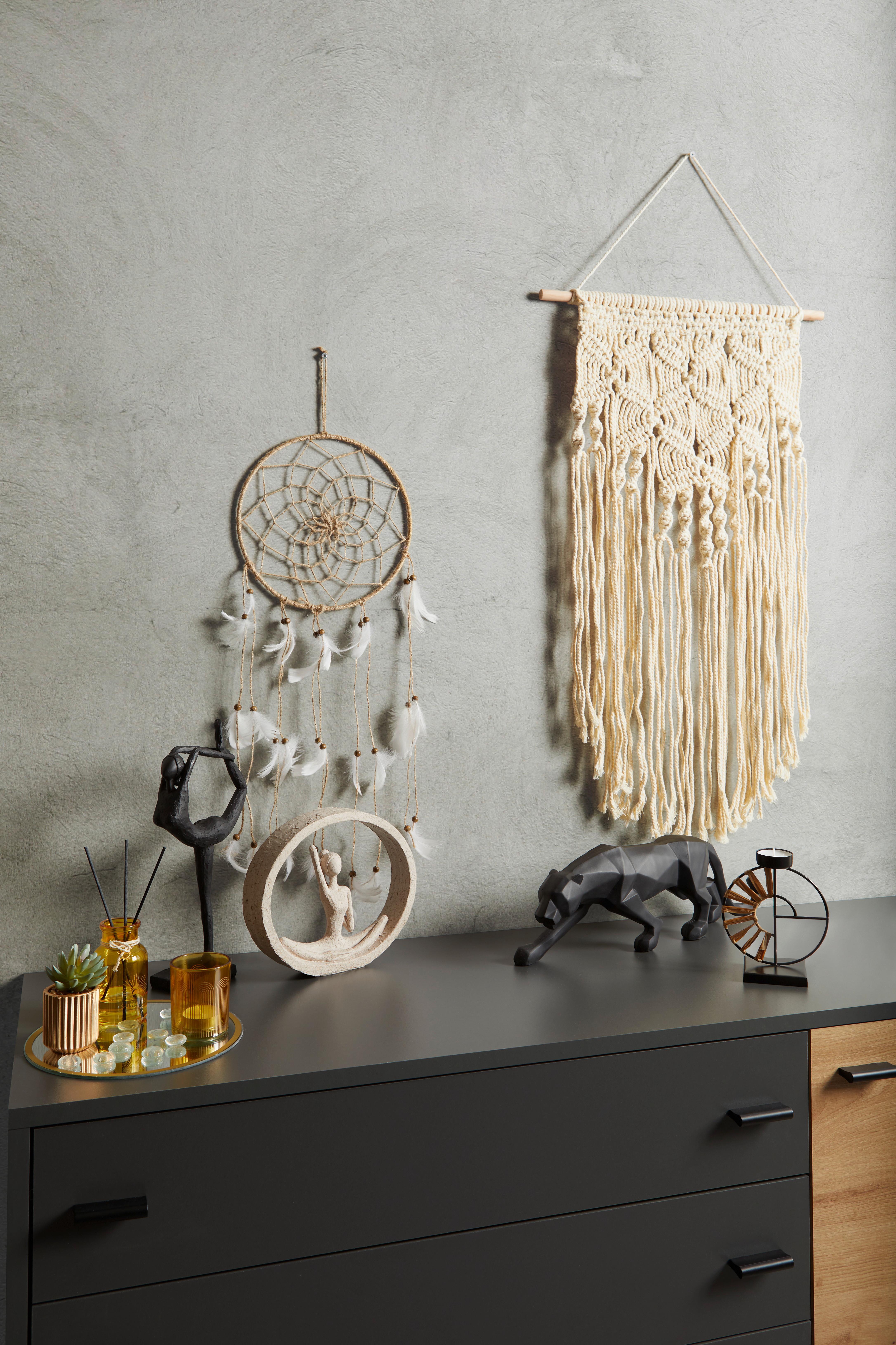 Dekohänger Ebony Bxh: 40x80 Cm Aus Naturfasern - Weiß, Basics, Textil (40/80cm) - Luca Bessoni