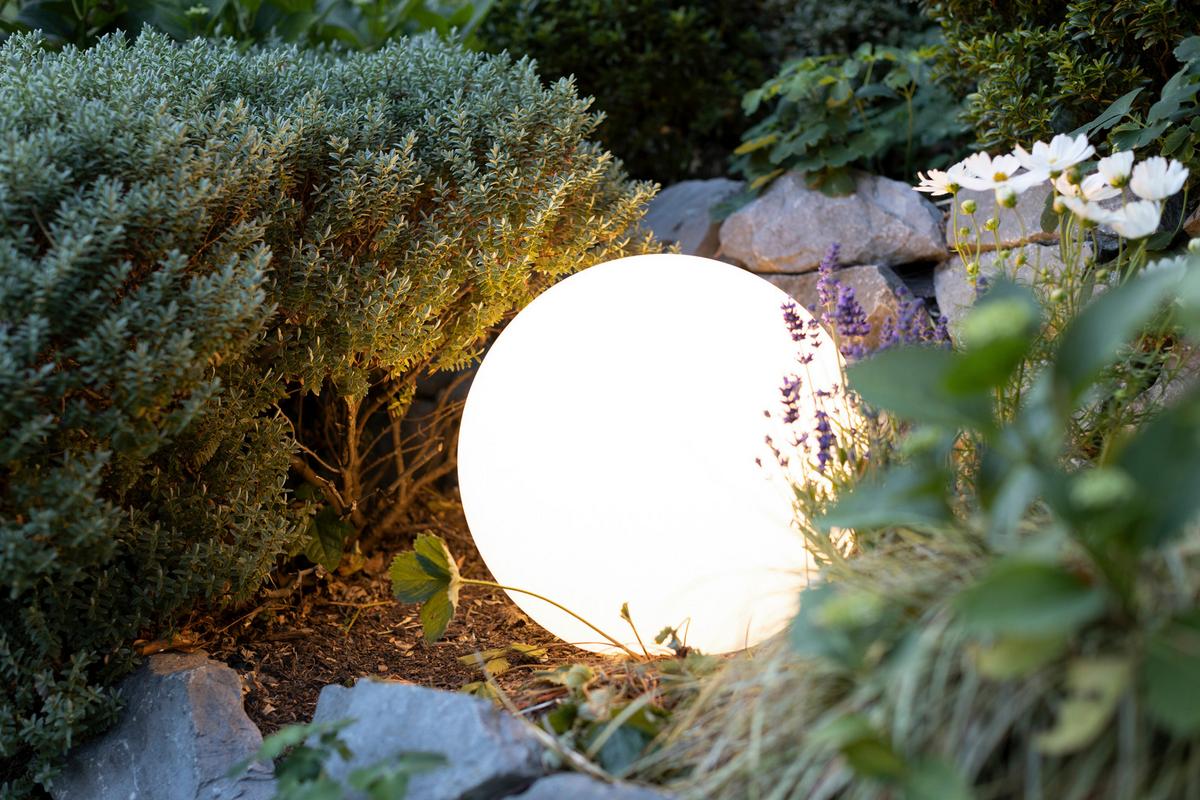 LED-Dekoleuchte 74000 Kugelleuchte Ø 30 cm Rgb - Weiß, Basics, Kunststoff (30cm)