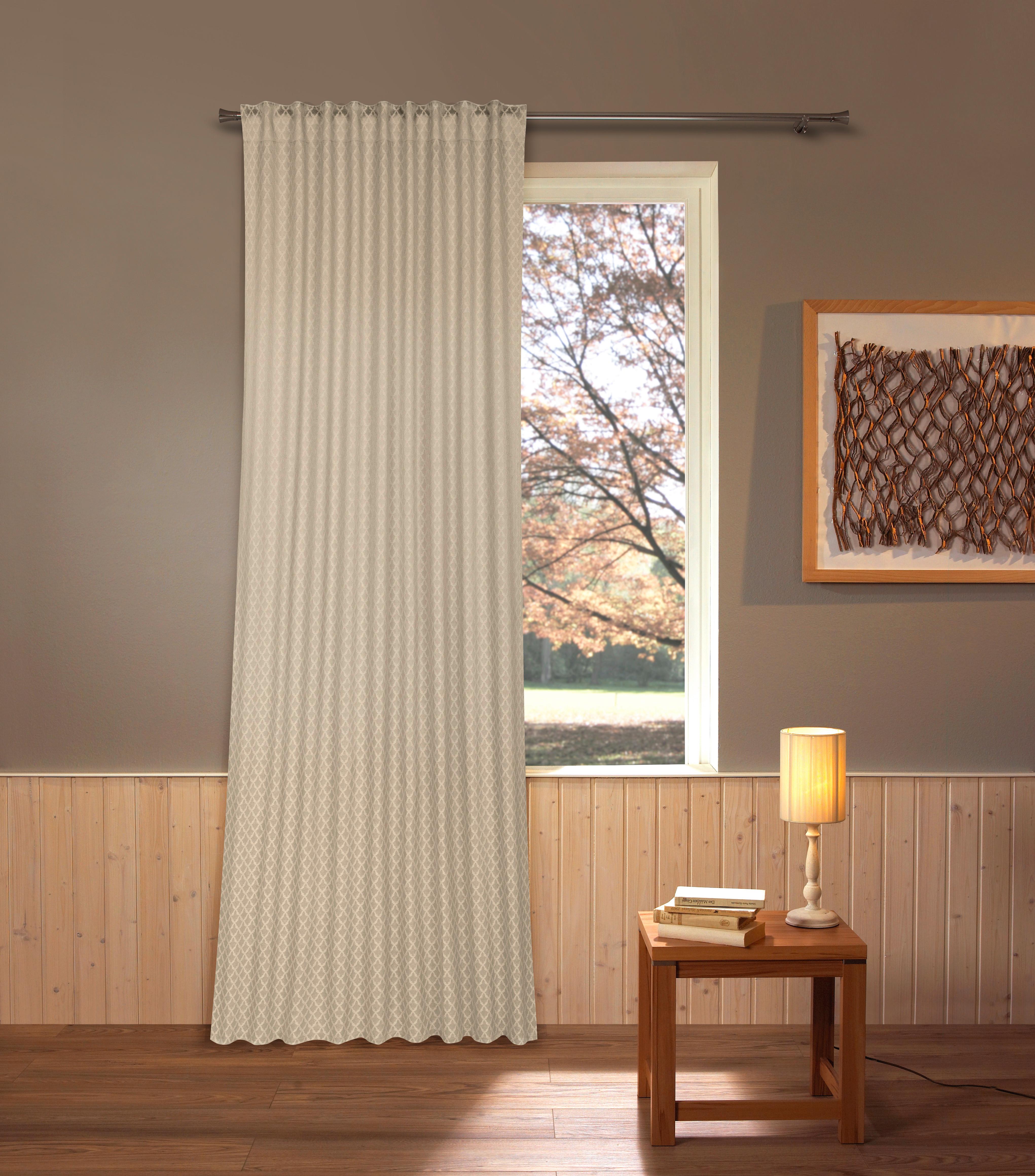 Fertigvorhang Elli - Beige, ROMANTIK / LANDHAUS, Textil (135/245cm) - James Wood