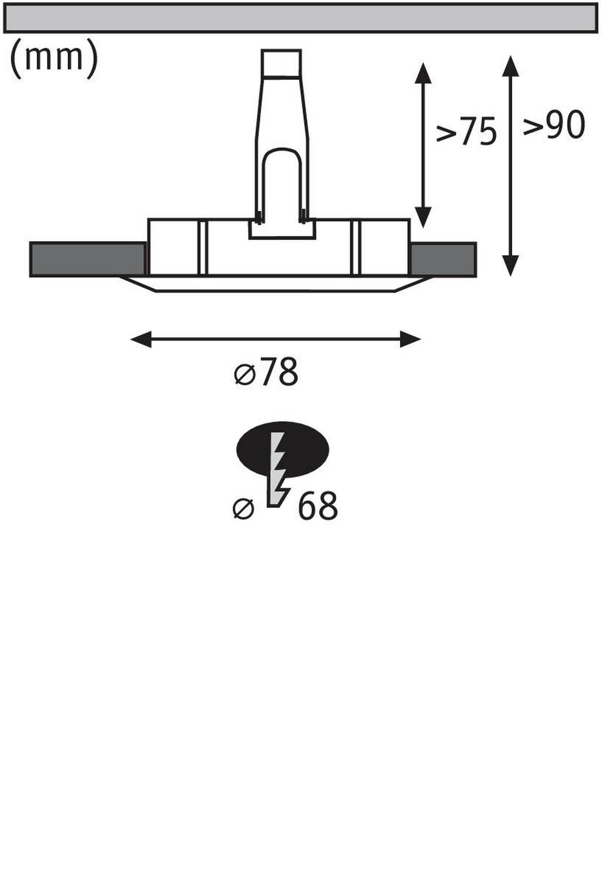 Einbauspot Ø 7,8 cm Weiß dimmbar - Basics (7,8cm) - Paulmann