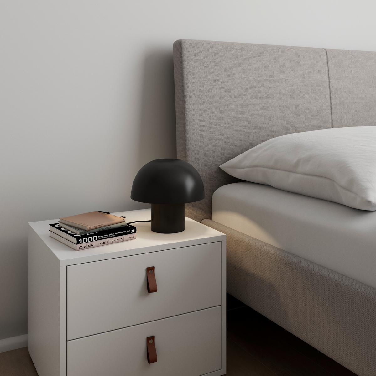 STOLNÁ LAMPA CARLA - čierna, Modern, kov (22,5/22cm) - Bessagi Home