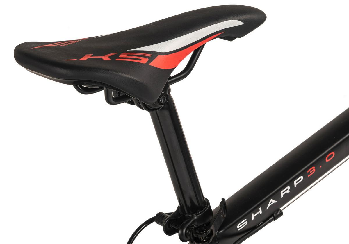 Mountainbike, Schwarz/Rot 26 Zoll, Rahmen 46 cm - Schwarz, Basics, Metall (25/140/60cm)