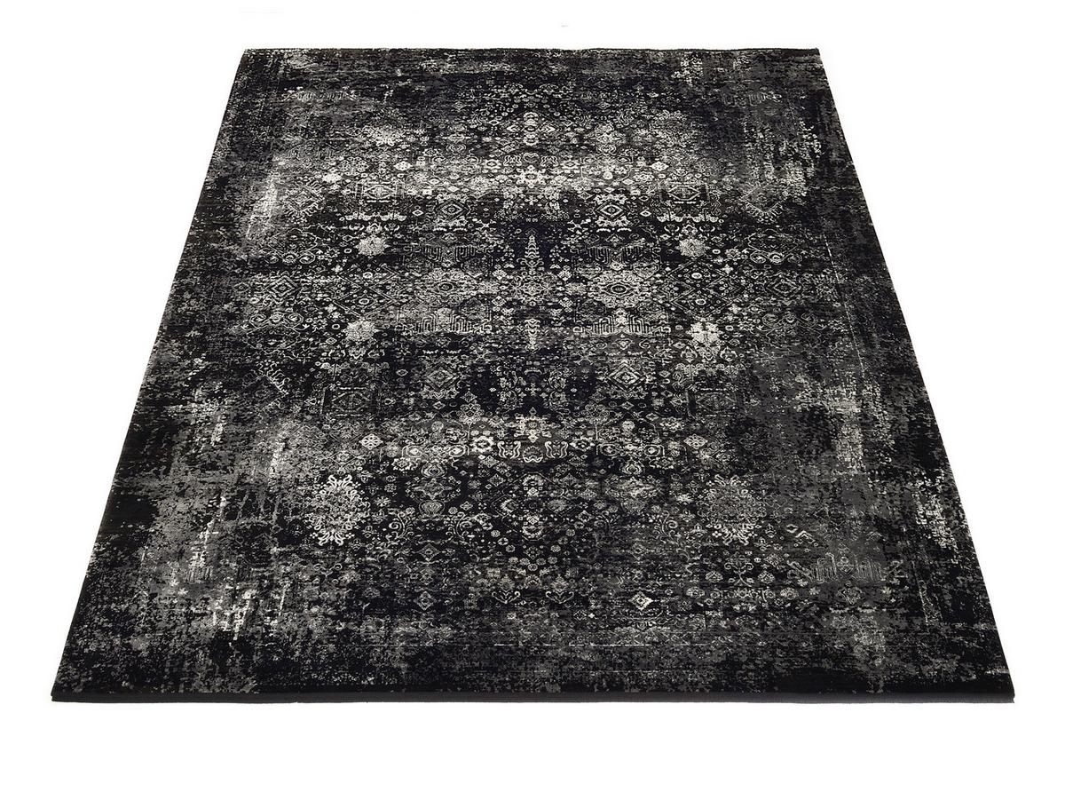 Webteppich Grau/Schwarz Calais 80x150 cm - Schwarz/Grau, Design, Textil (80/150cm) - Dieter Knoll