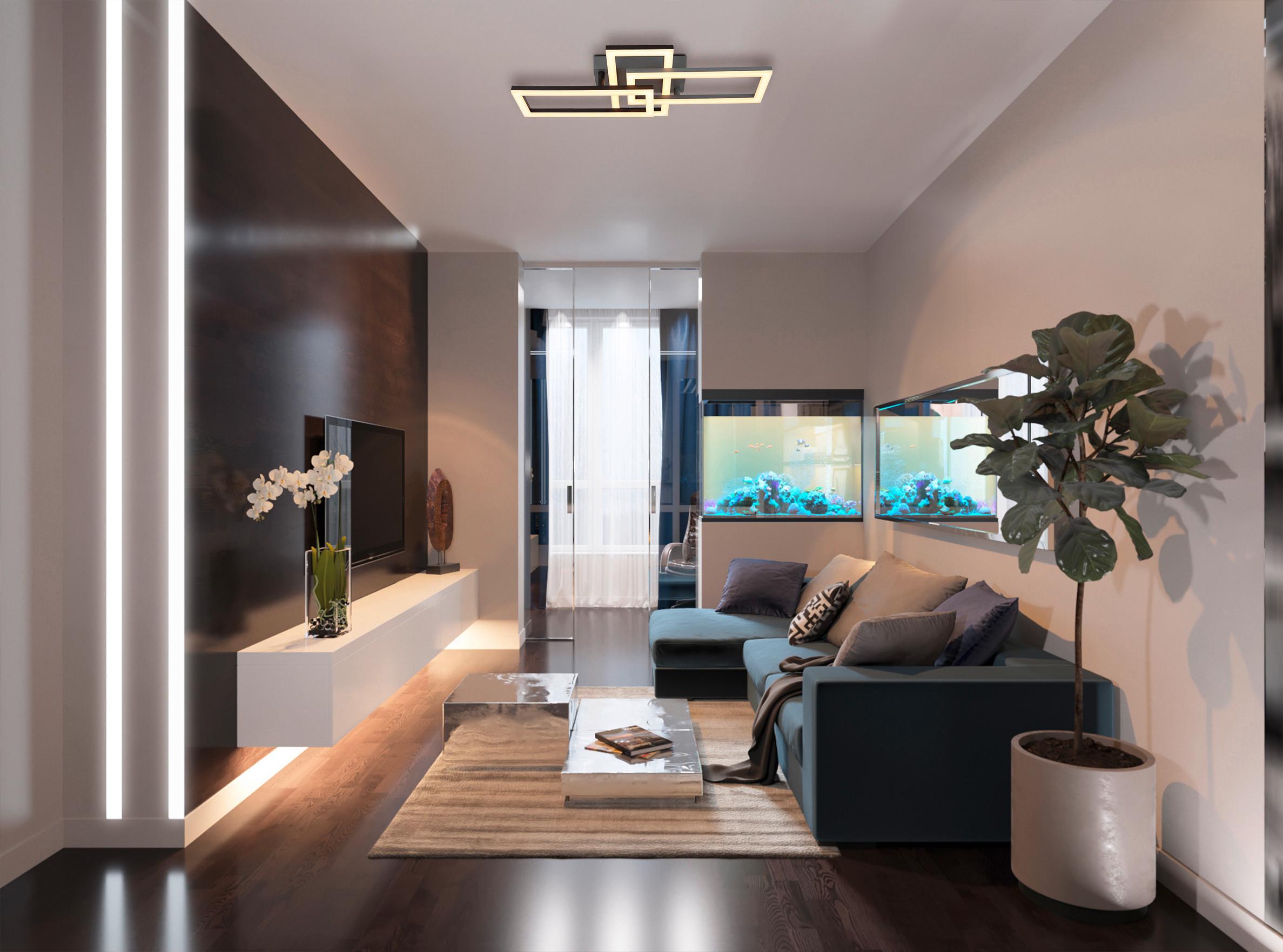 STROPNÉ LED SVIETIDLO 67328-24O - čierna/sivá, Design, plast (61,4/34,1/9,3cm) - Globo