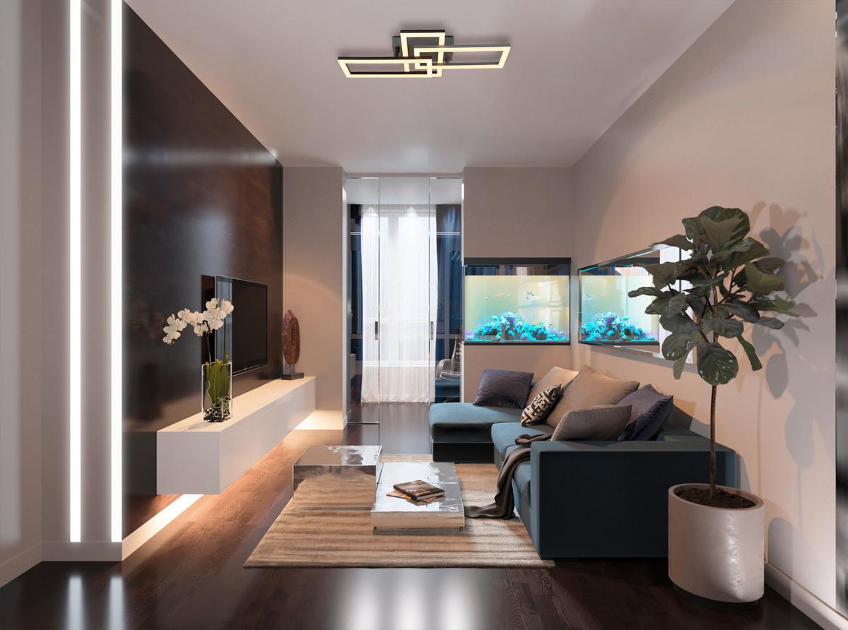 STROPNÉ LED SVIETIDLO 67328-24O - čierna/sivá, Design, plast (61,4/34,1/9,3cm) - Globo