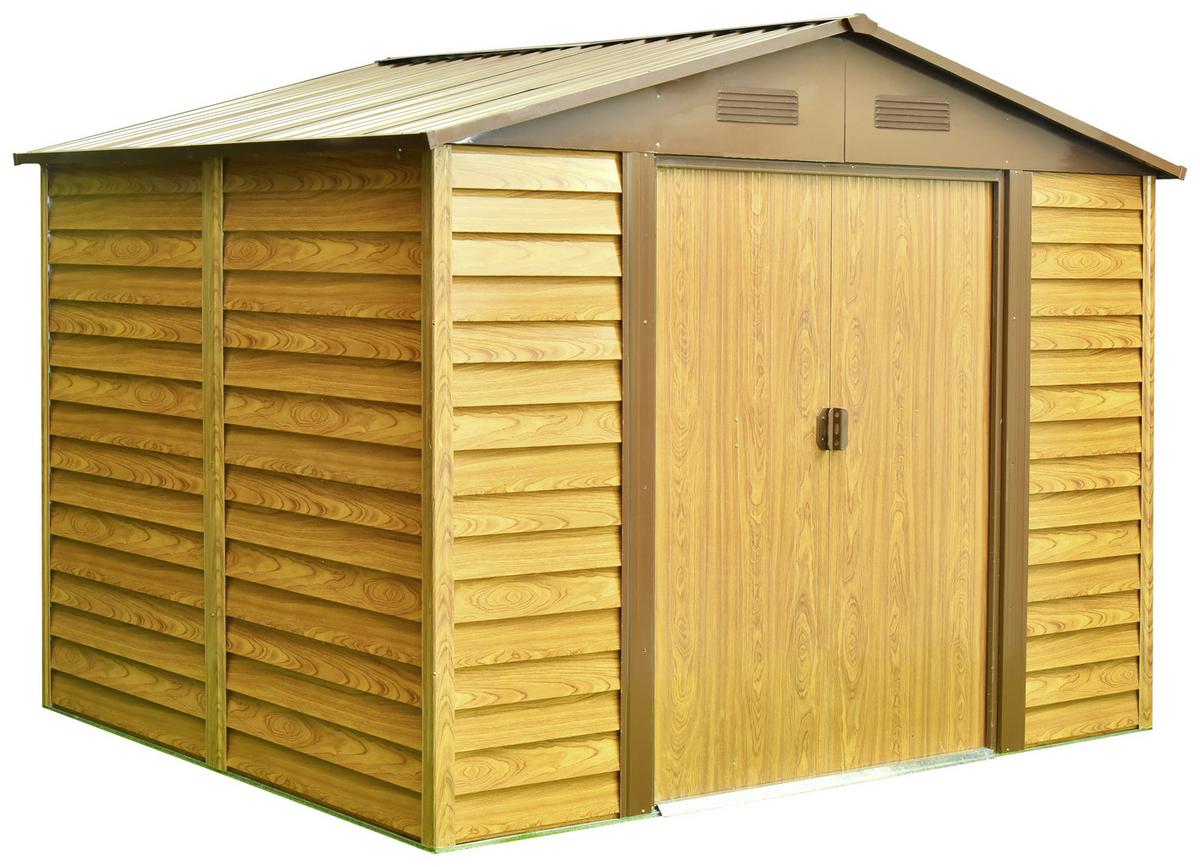 Gerätehaus Ohne Boden 278x215x323 - Hellbraun, Basics, Metall (278/215/323cm)