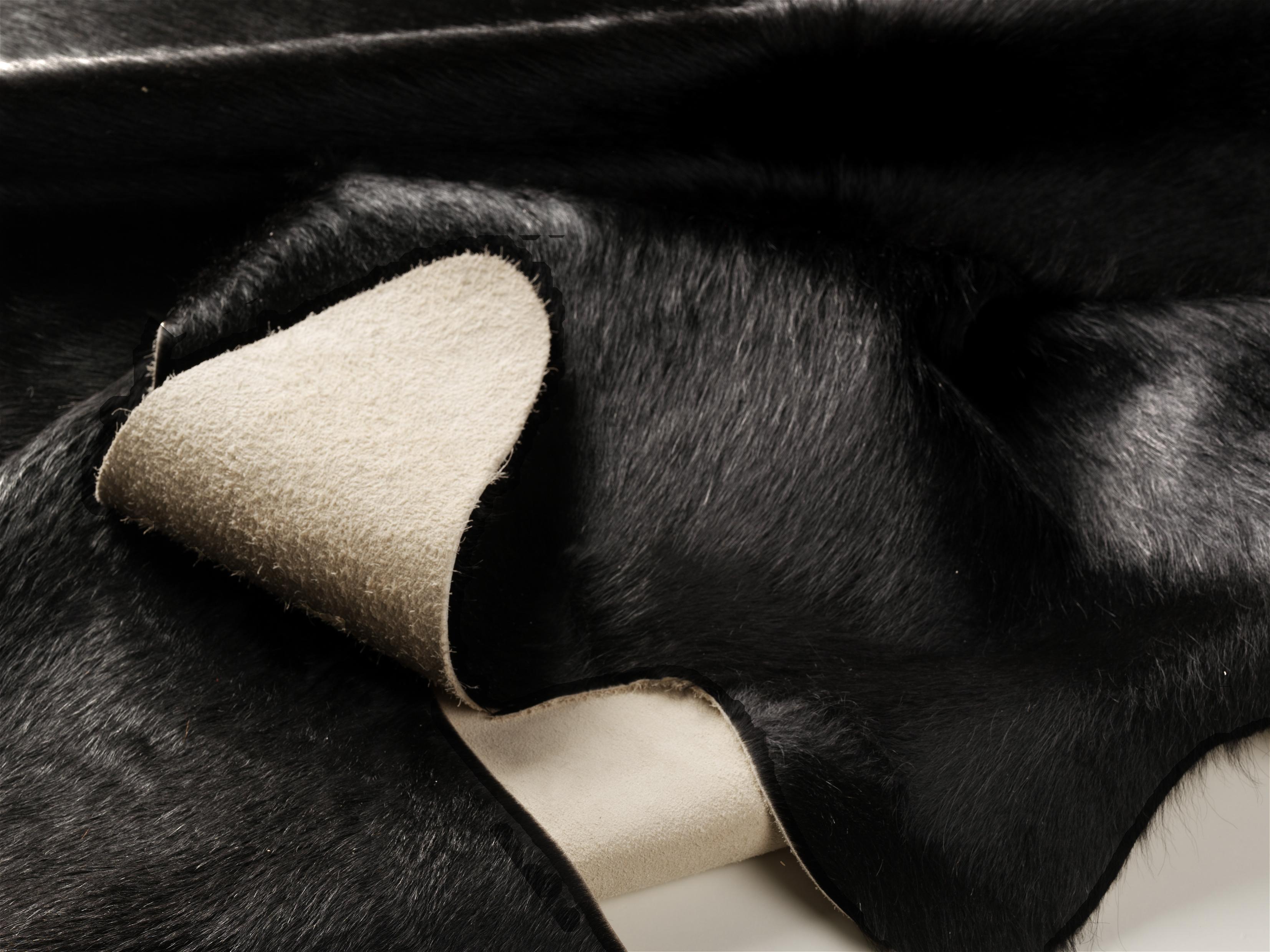 Rinderfell Schwarz 160x200 Cm - Schwarz, LIFESTYLE, Fell (160/200cm) - Linea Natura
