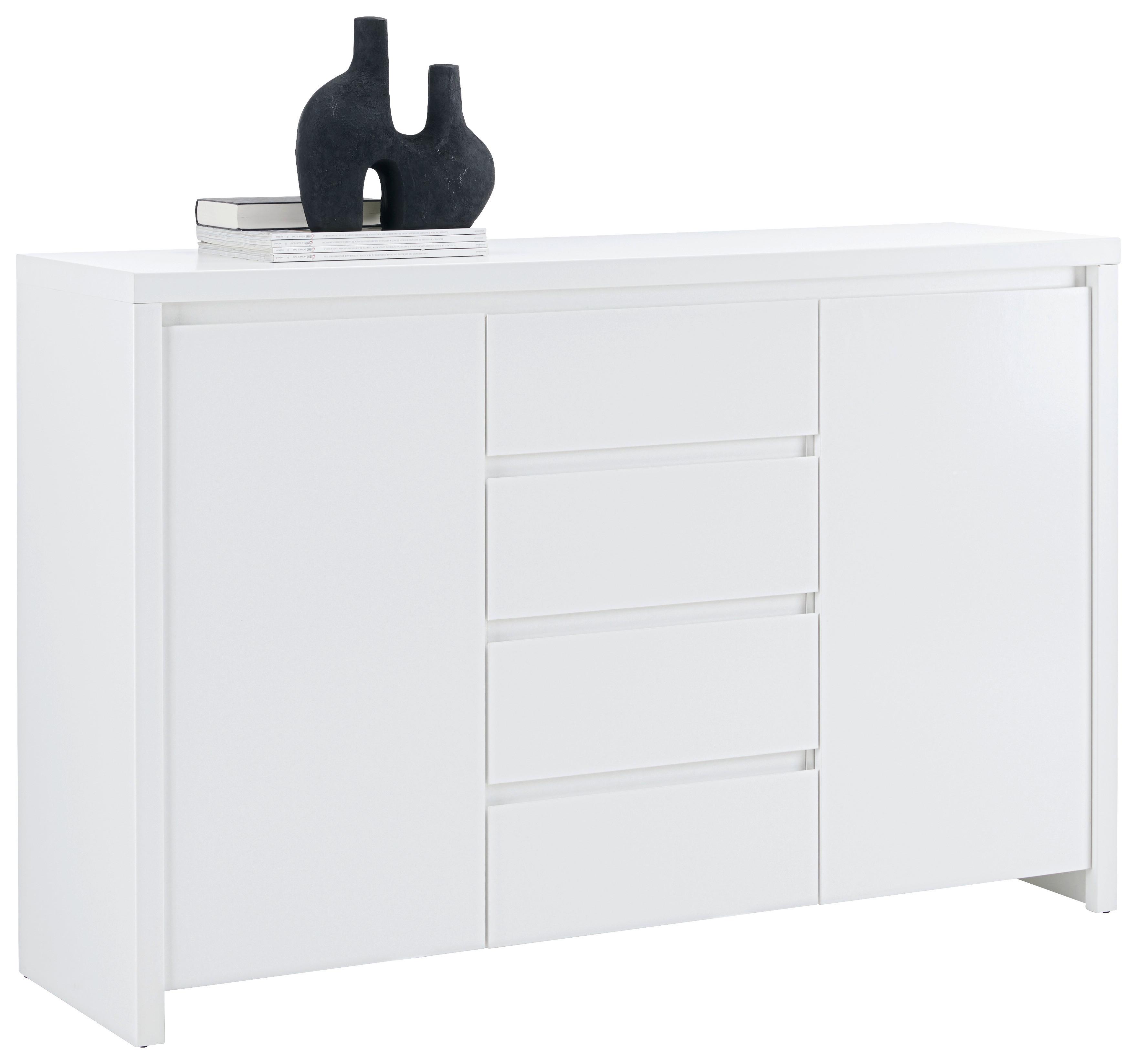 Široká komoda Larios, š: 143 cm - bílá, Moderní, kompozitní dřevo (143/91/40cm) - Mömax