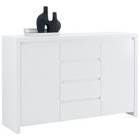 Široká komoda Larios, š: 143 cm - bílá, Moderní, kompozitní dřevo (143/91/40cm) - Mömax