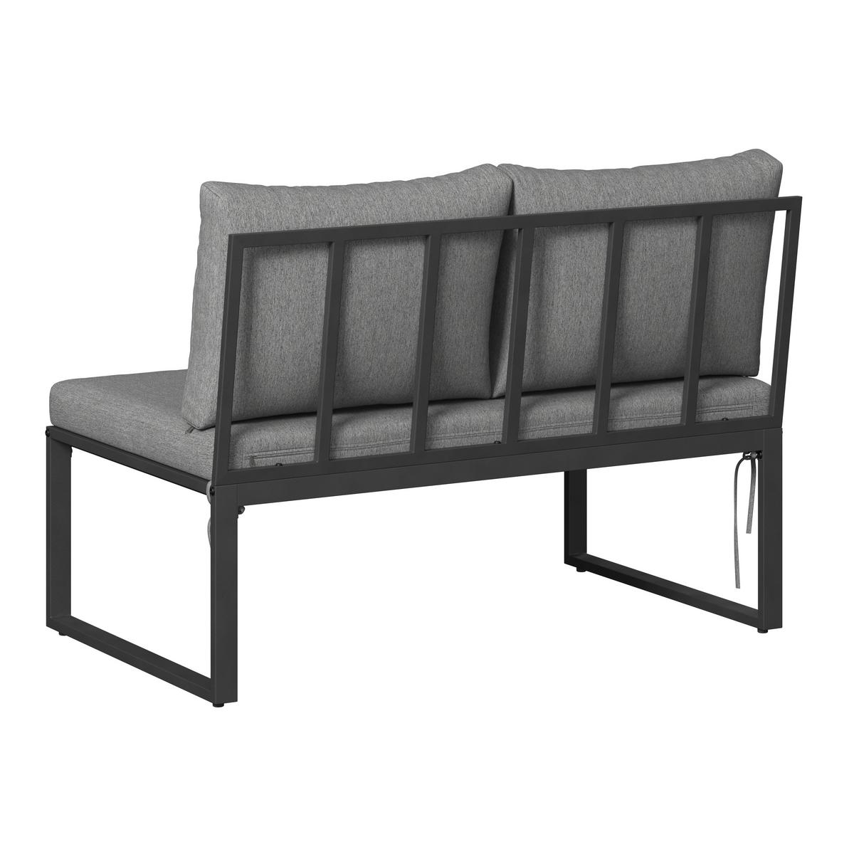 Loungegarnitur Salvador - Dunkelgrau/Grau, MODERN, Holzwerkstoff/Textil (165/72/68cm) - Beldano