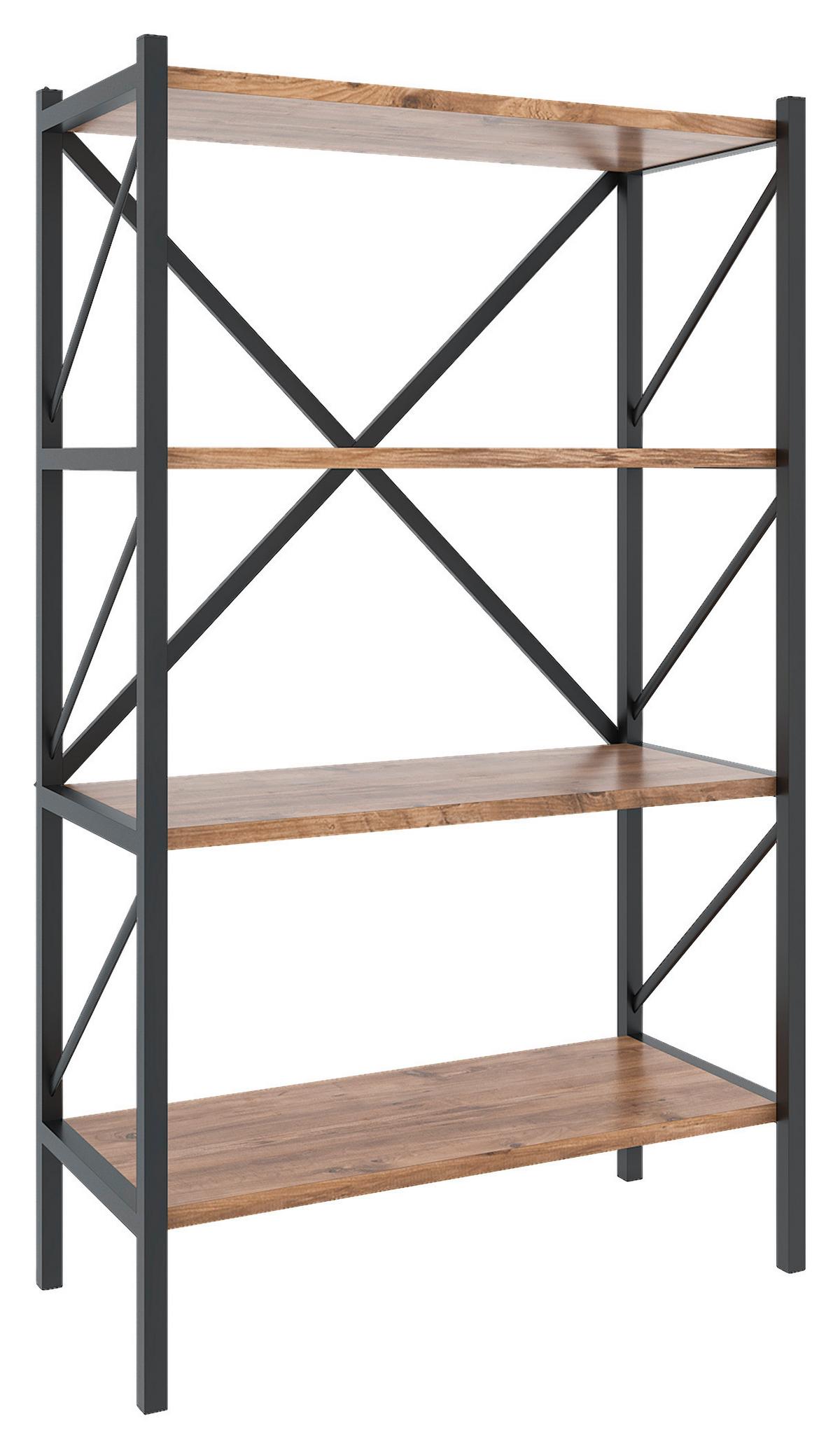 Industriálny regál Insasi, dub medový - dub medový, Modern, kompozitné drevo (66/121/34cm) - MID.YOU